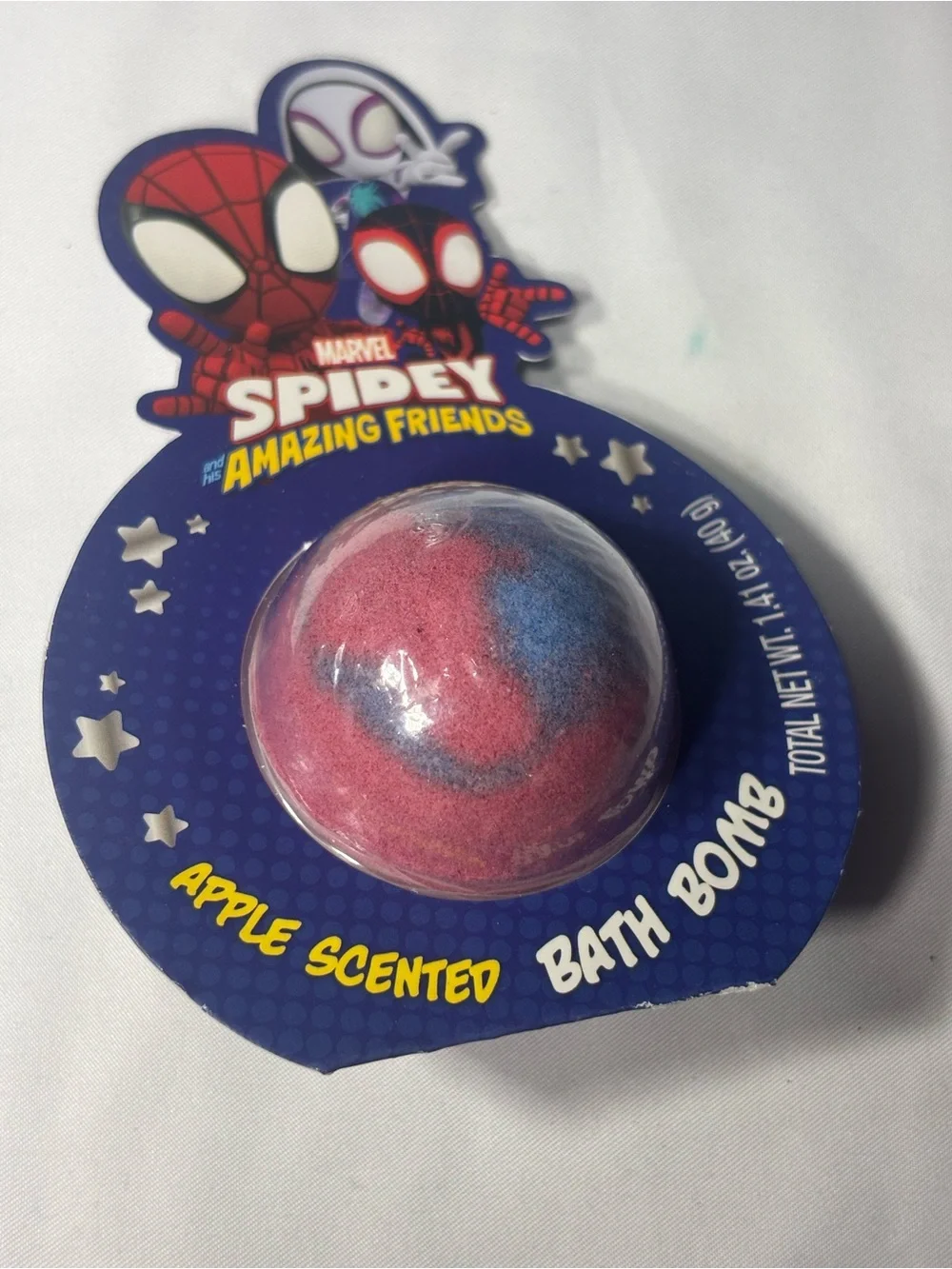2 New Marvel Spidey Amazing Friends Blue and Red Bath Bomb & Hand Sanitizer Set